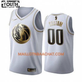 Maillot NBA Dallas Mavericks Personnalisable Nike 2019-20 Blanc Golden Edition Swingman - Enfant